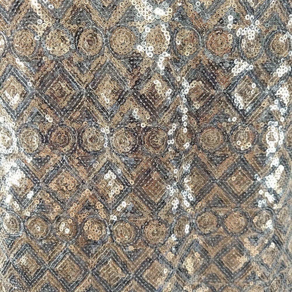 Banana Republic Black & Silver Sequin Formal Party Dress - Picture 5 of 7
